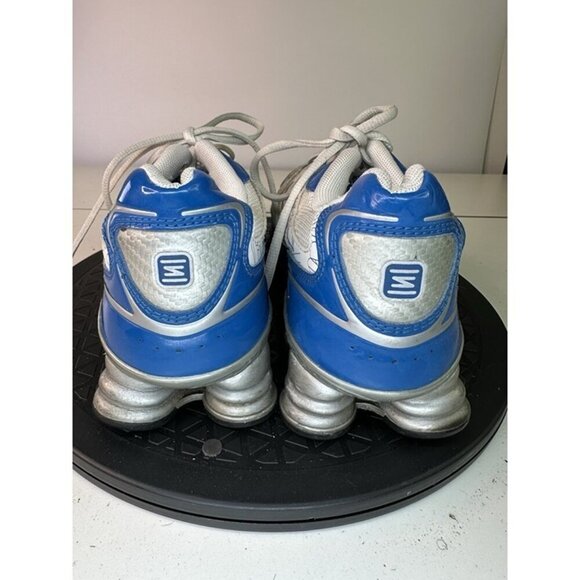 Nike Women's Sz 9.5 Shox Remix+ 331152-114 White Cobalt Blue Silver - Picture 5 of 12